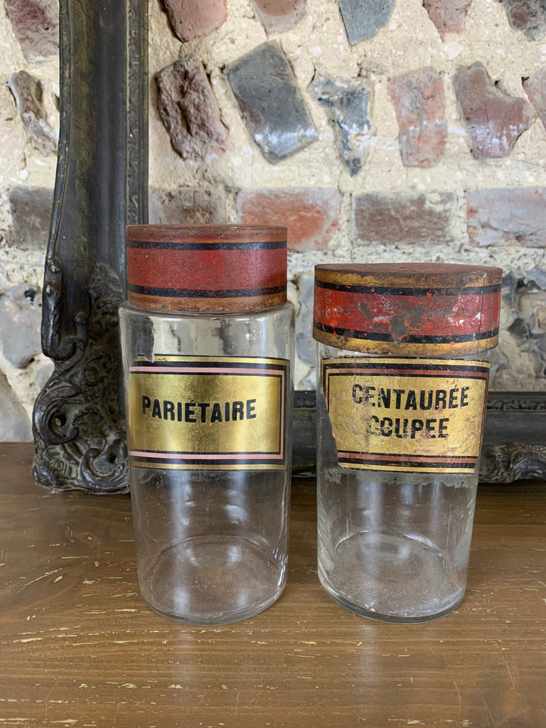 RED APOTHECARY JARS